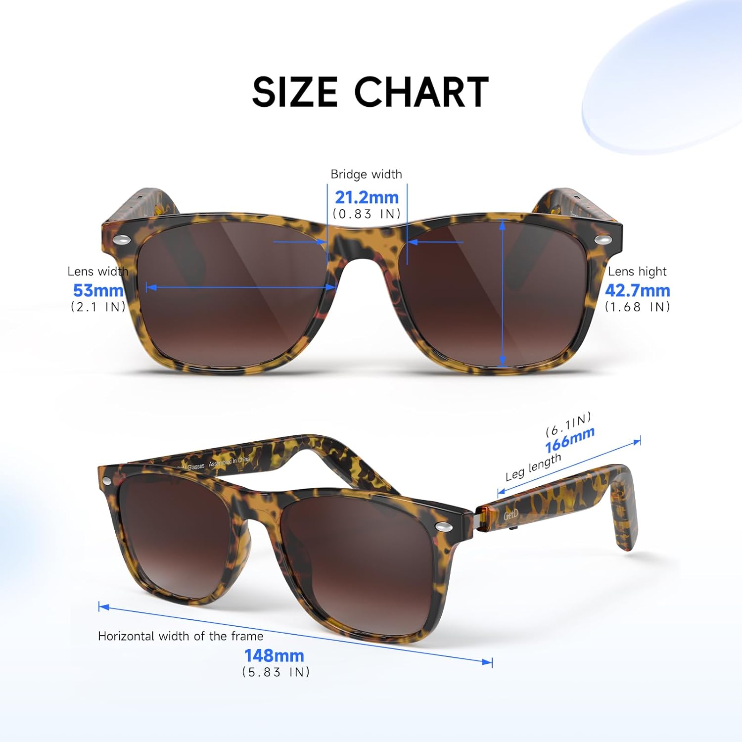 AI Glasses for Men & Women, Smart Glasses Powered by ChatGPT, AI Real-time Translation with 145 languages, 11H Music Play, Bluetooth Sunglasses with Polarized Lens, UV Protection for Daily Use, Travel - Image 7