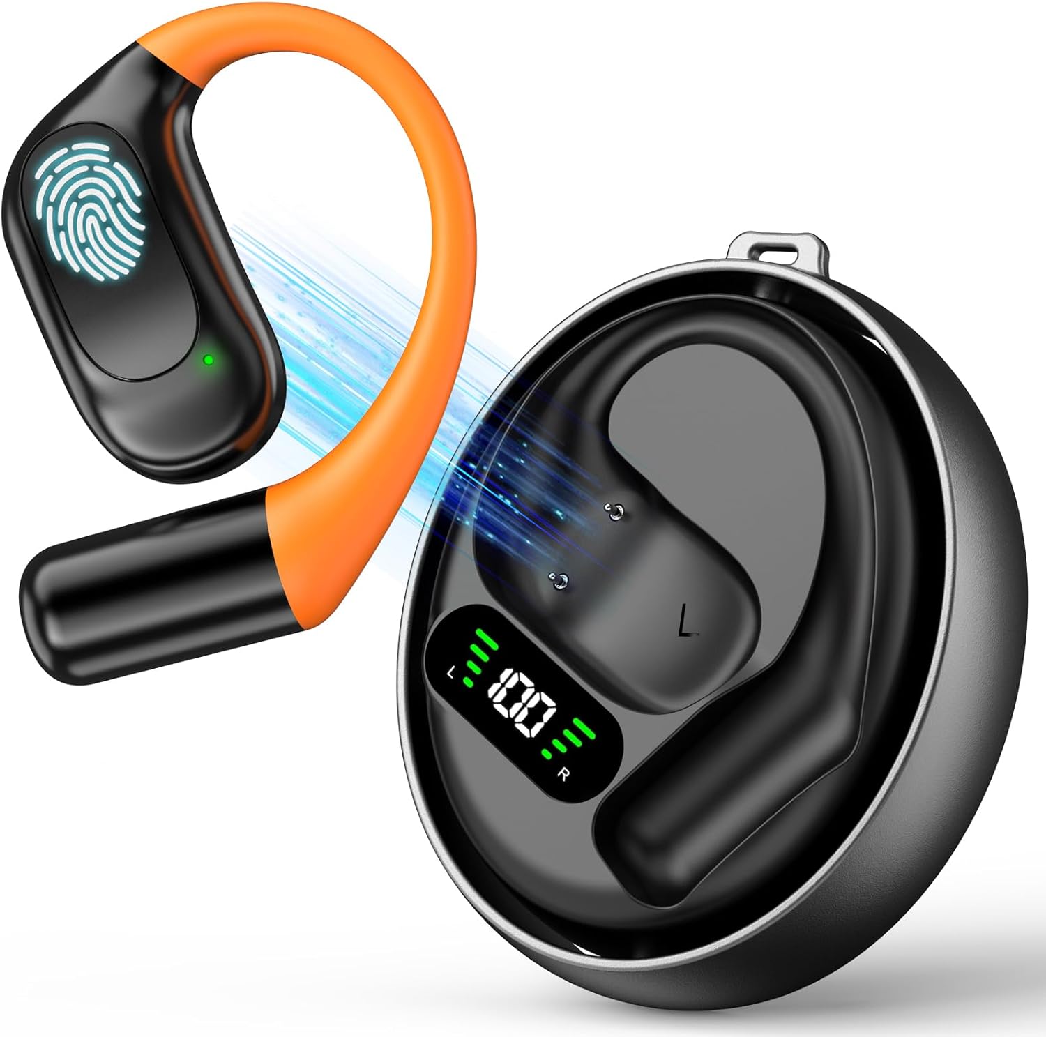 AI Language Translator Earbuds, Real-Time Translation in 144 Languages, Bluetooth 5.49, Smart AI Assistant, 3-in-1 Earbuds for iOS & Android, for Travel, Business & Daily Communication