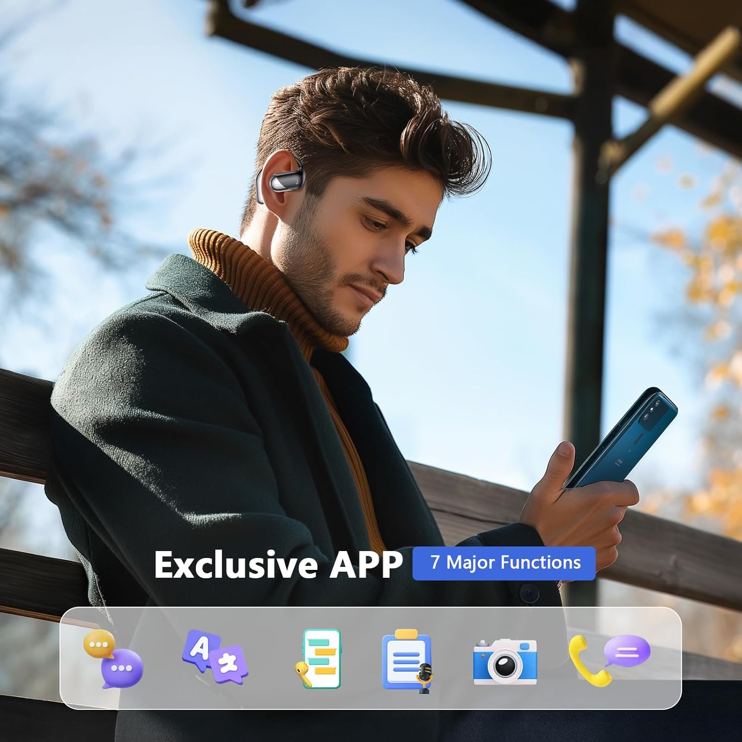 Translation Earbuds Real Time - AI 144 Language Translator Earbuds, Audifonos Traductores Inglés Español, 3-in-1 Translating Device, Translate Ear Buds for Travel Business Learning with Charging Case - Image 5