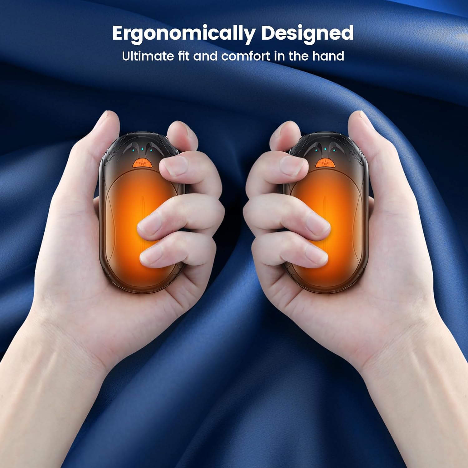 AI Hand Warmers Rechargeable 2 Pack,6000mAh Rechargeable Hand Warmer,20Hrs Long Heating Electric Hand Warmer,Portable Pocket Heater,Pocket Size Hand Warmer, Gifts for Christmas - Image 6